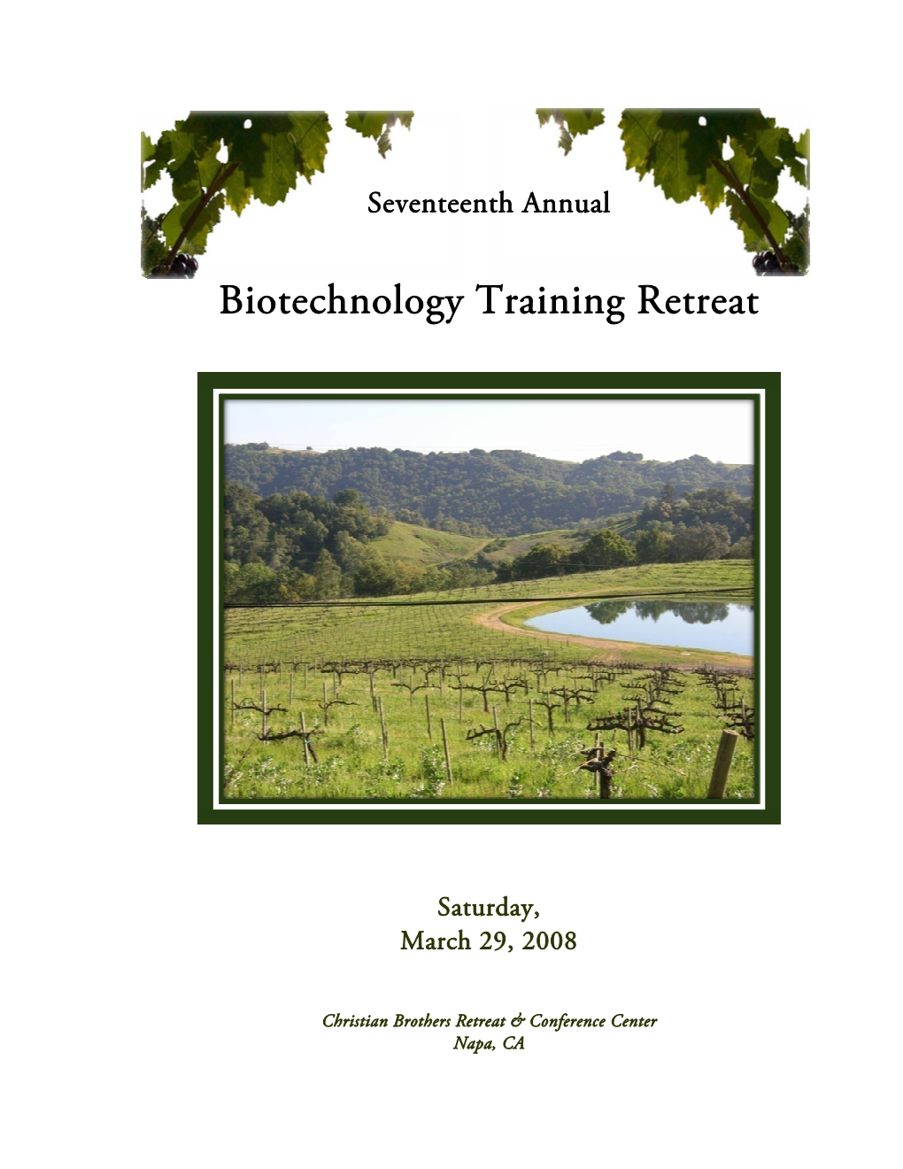 Biotechnology Training Retreat