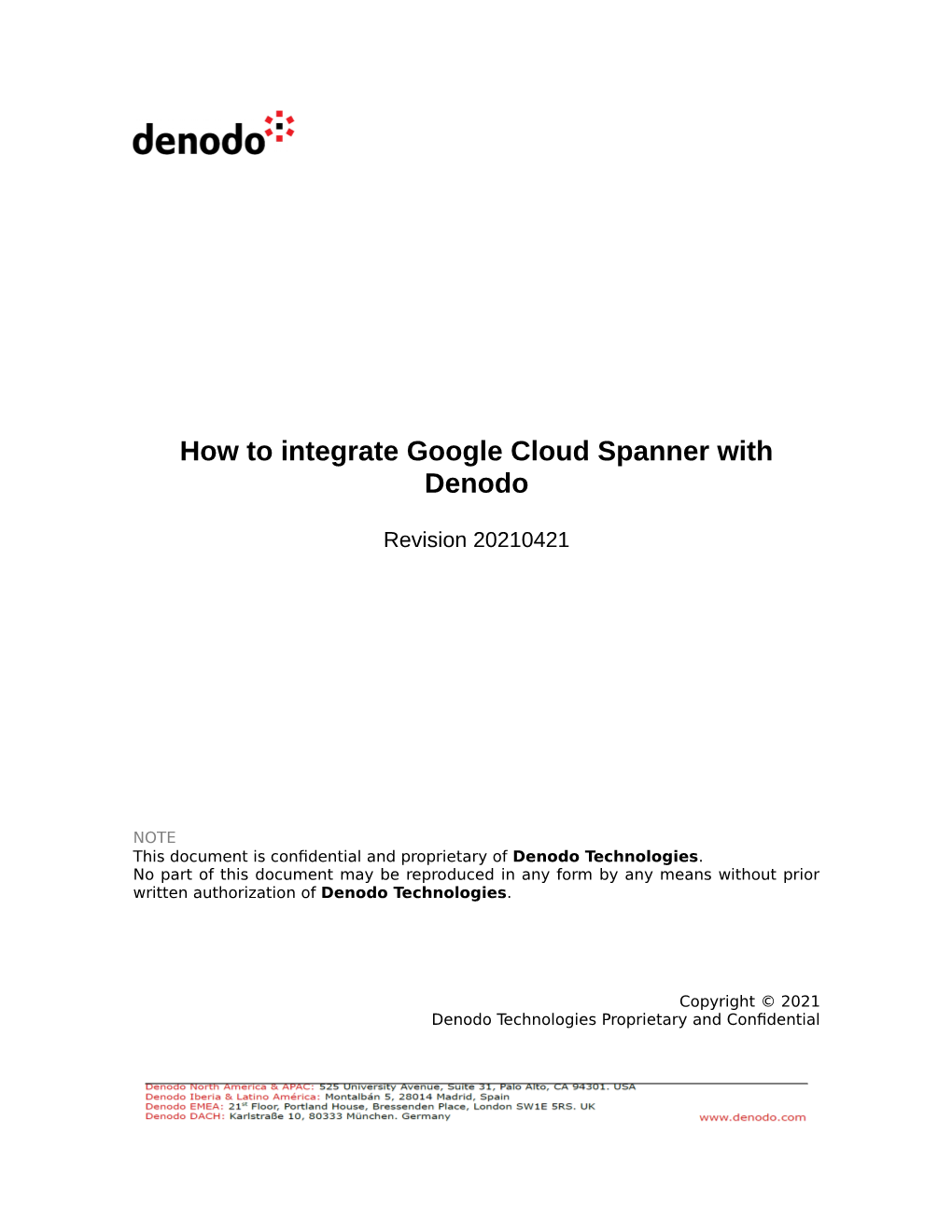 How to Integrate Google Cloud Spanner with Denodo