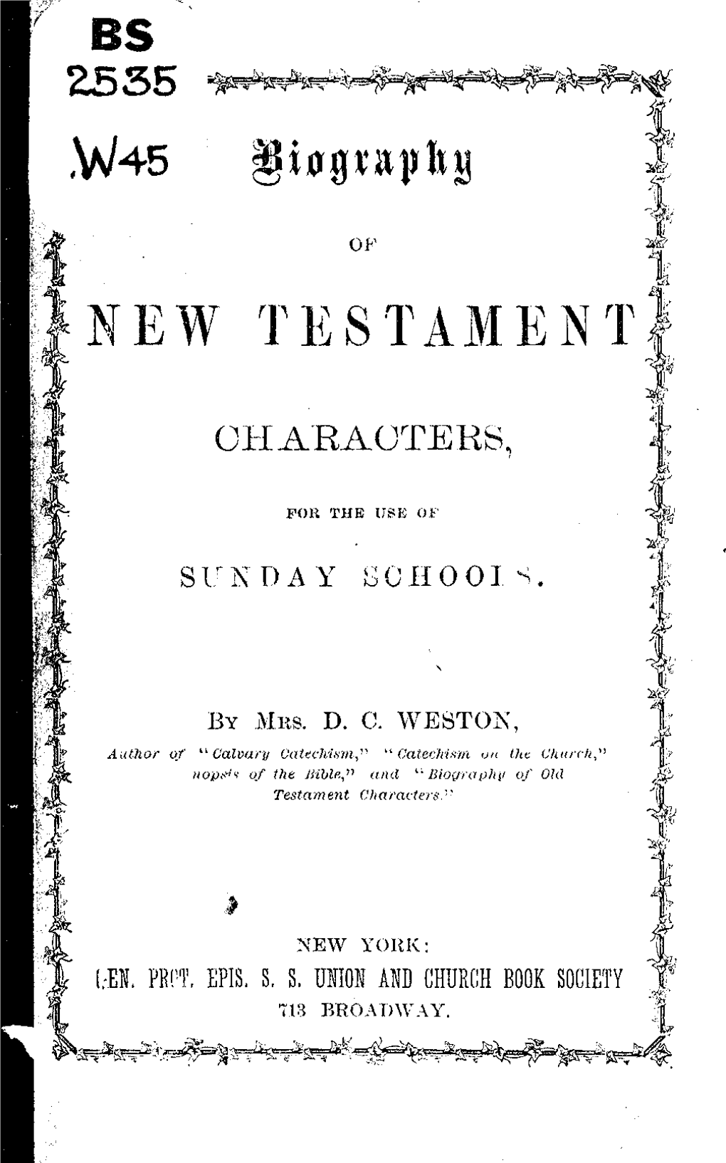 Biography of New Testament Characters