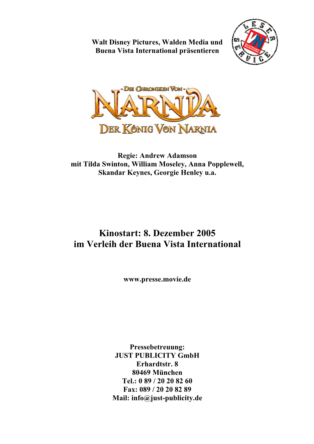 DIE CHRONIKEN VON NARNIA: DER KÖNIG VON NARNIA Ist Die Größte Disney-Produktion Aller Zeiten Entstanden