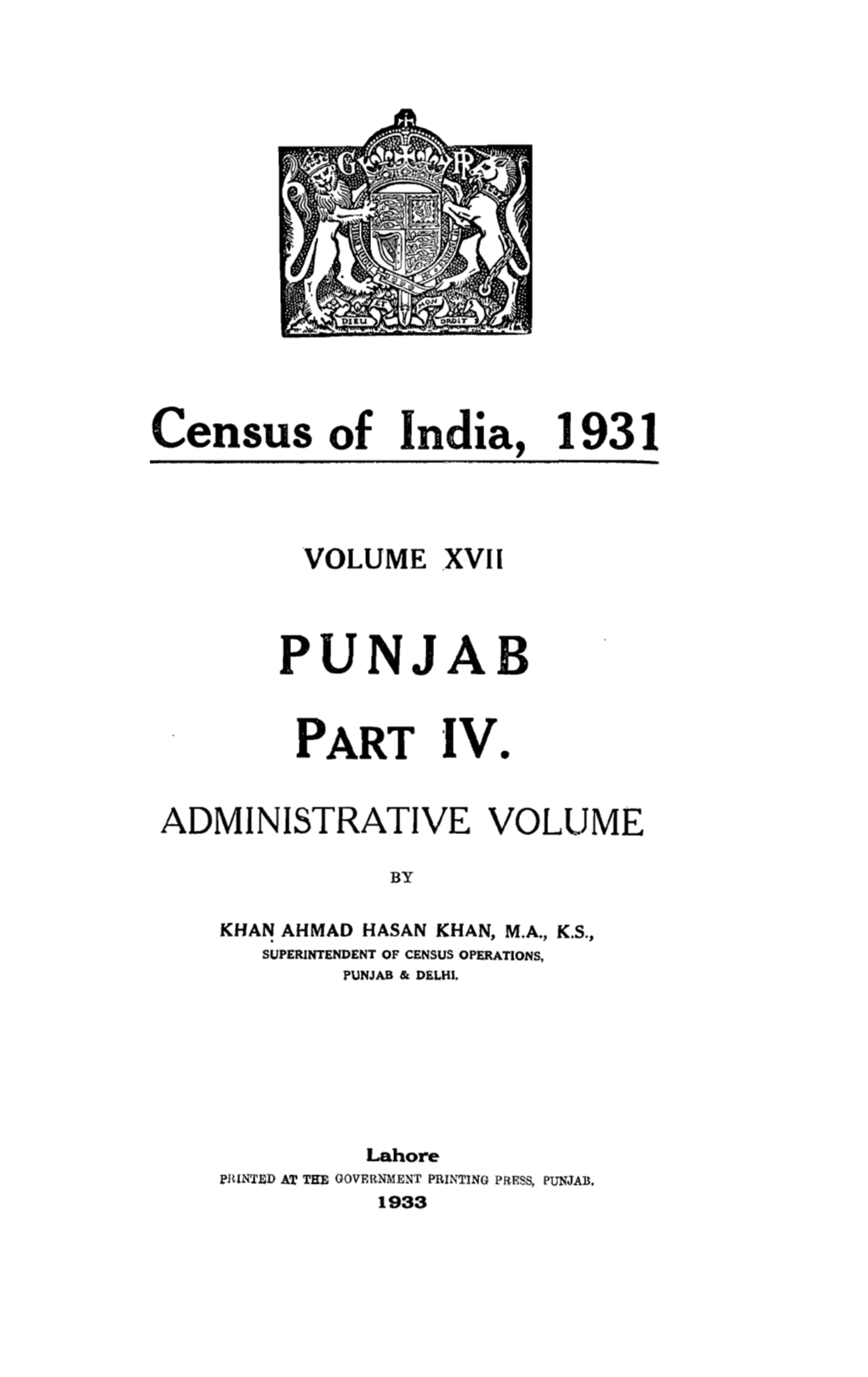 Punjab Part Iv