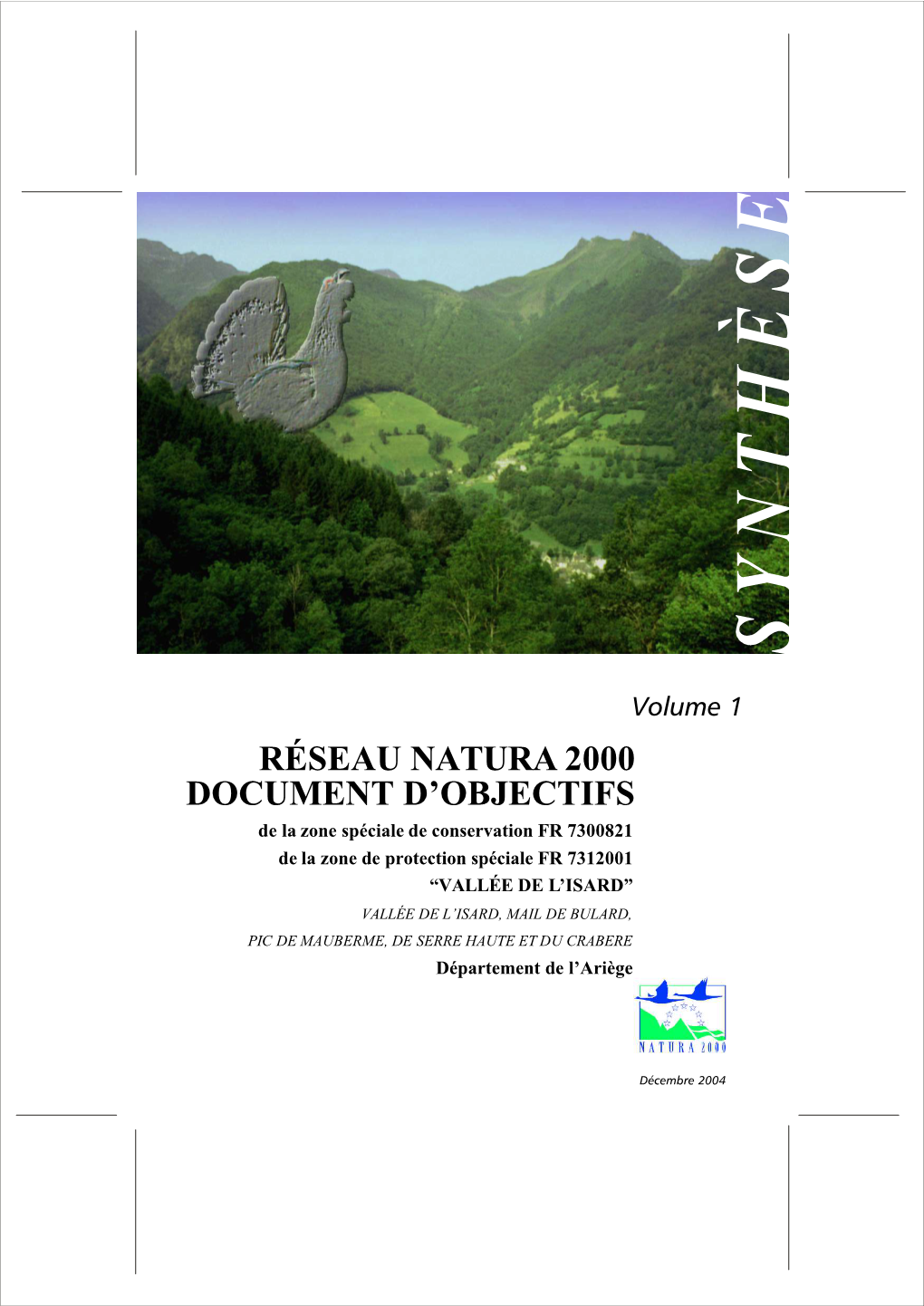 Réseau Natura 2000 Document D'objectifs