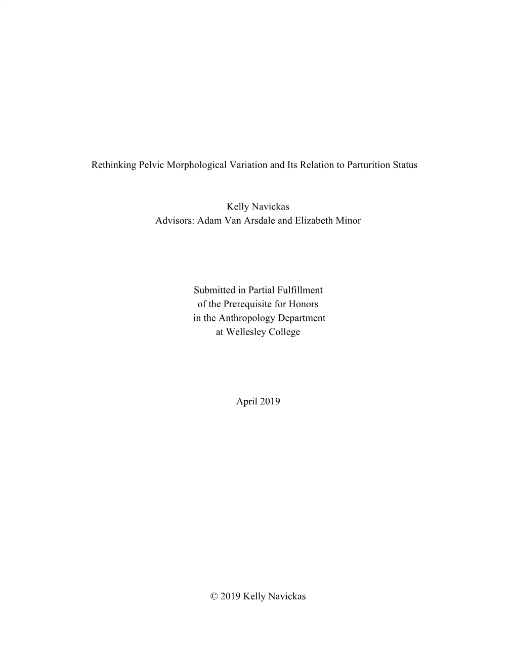 Rethinking Pelvic Morphological Variation and Its Relation to Parturition Status