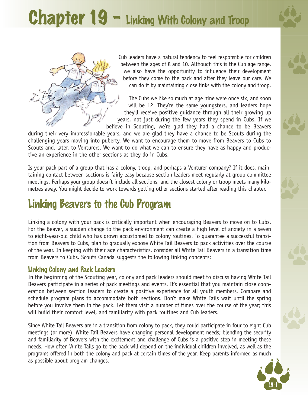 Linking Beavers to the Cub Program Chapter 19