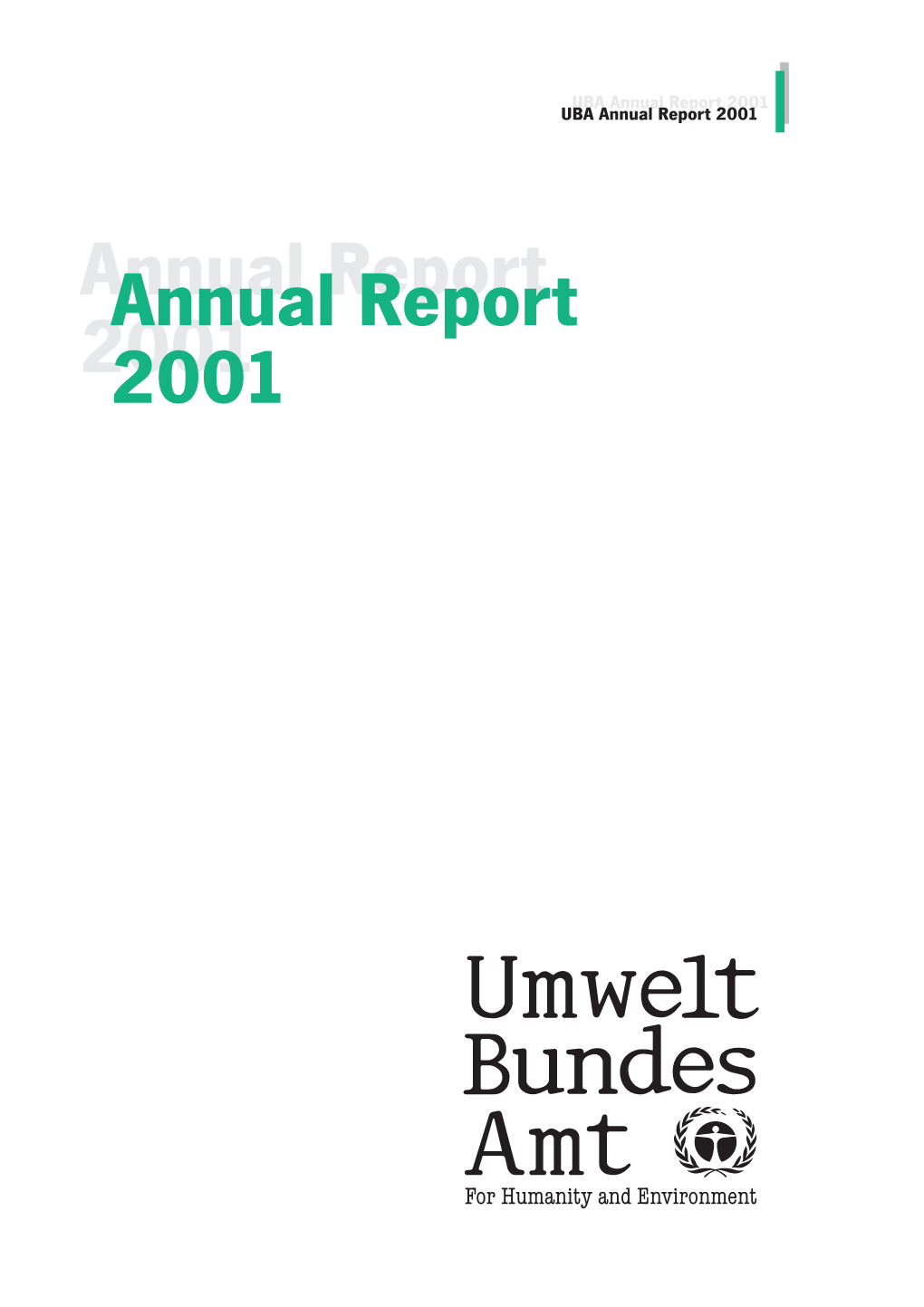 Annual Report 2001 UBA Annual Report 2001