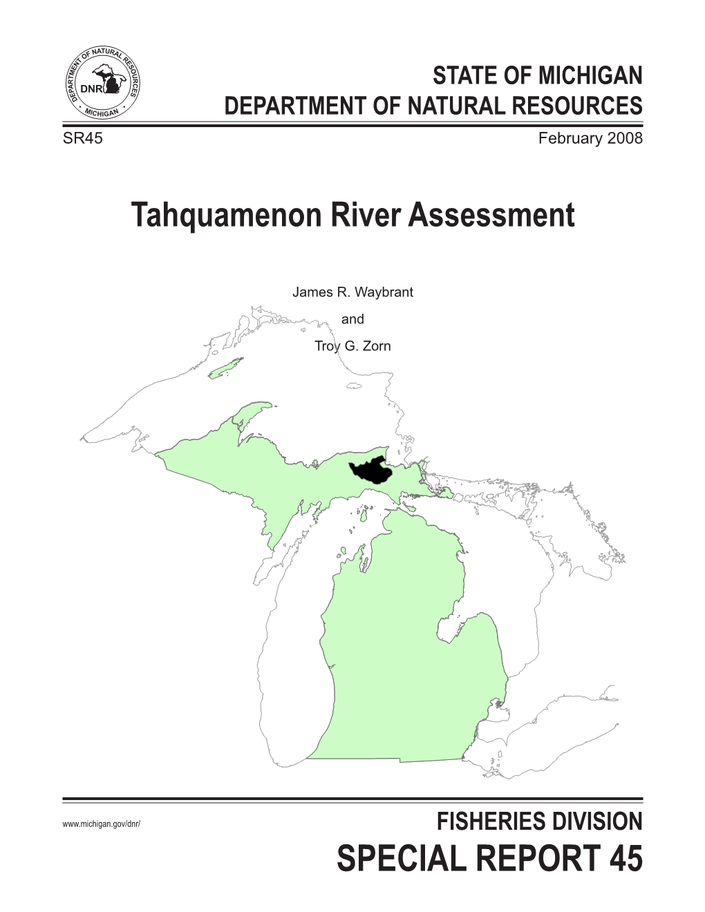 Tahquamenon River Assessment