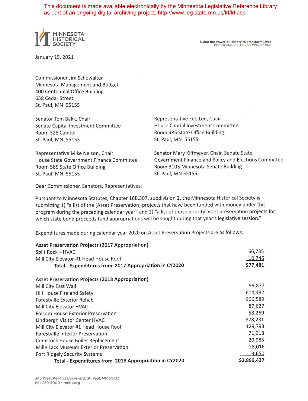 This Document Is Made Available Electronically by the Minnesota Legislative Reference Library As Part of an Ongoing Digital Archiving Project