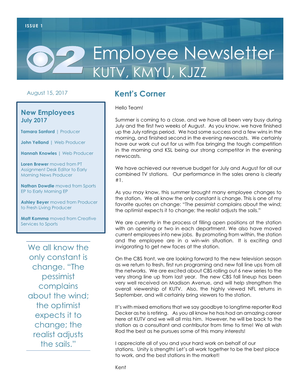 Employee Newsletter