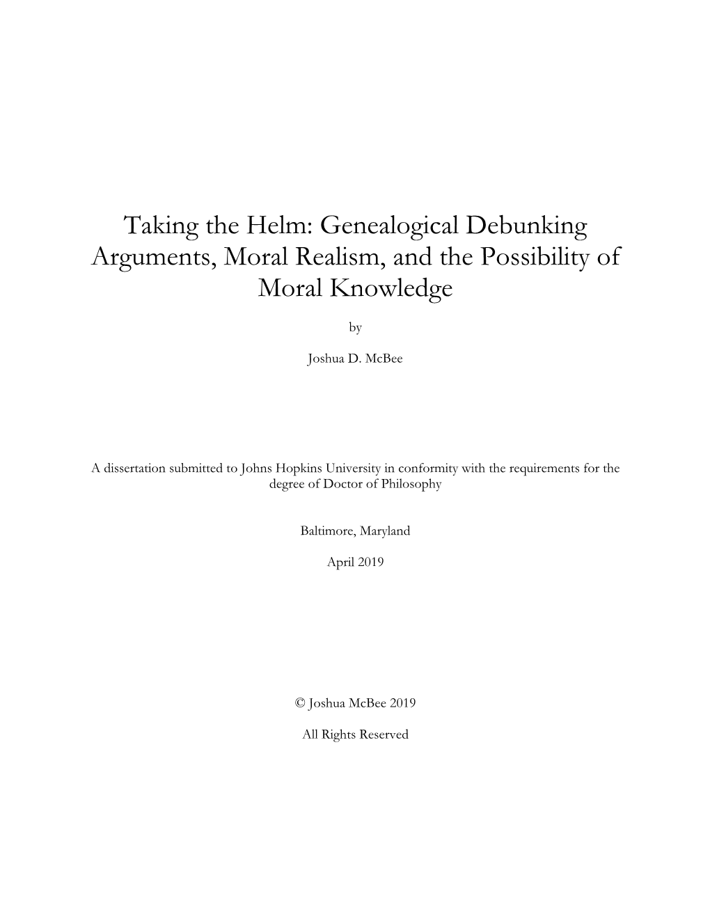 Genealogical Debunking Arguments, Moral Realism, and the Possibility of Moral Knowledge