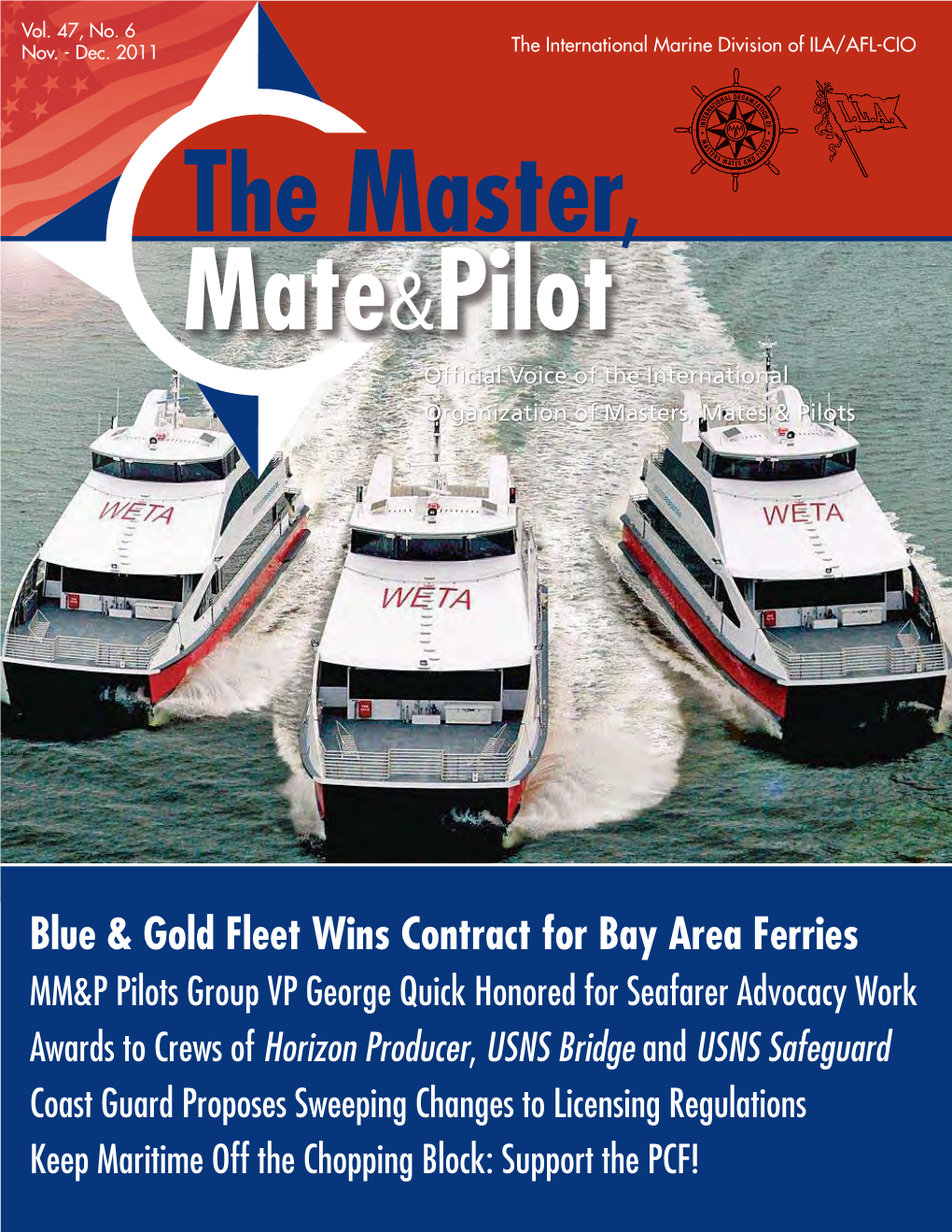 Blue & Gold Fleet Wins Contract for Bay Area Ferries