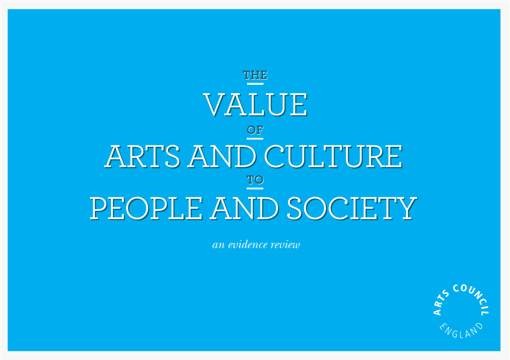 People and Society Arts and Culture Value