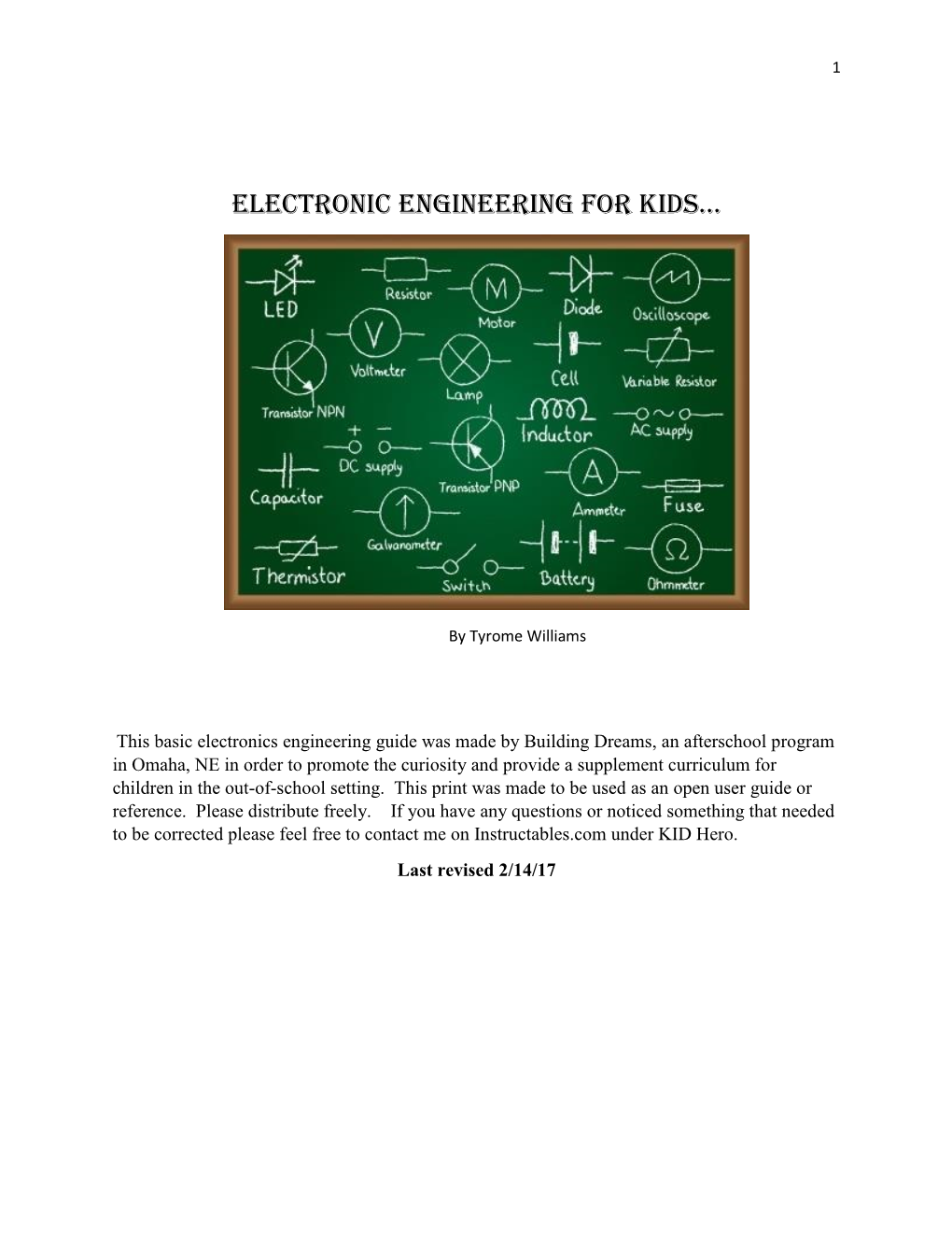 Electronic Engineering for Kids…