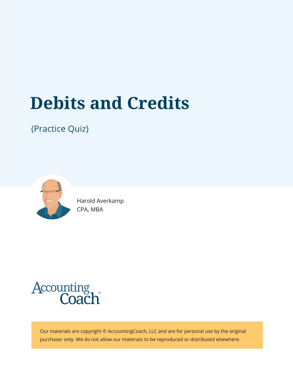 Debits and Credits