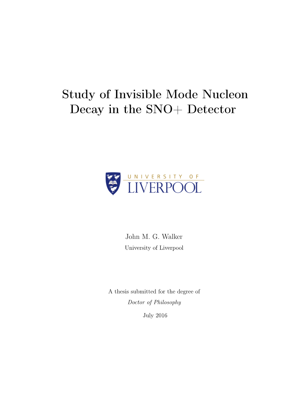 Study of Invisible Mode Nucleon Decay in the SNO+ Detector