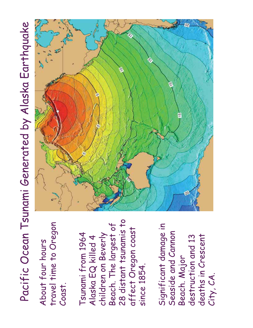 Pacific Ocean Tsunami Generated by Alaska Earthquake