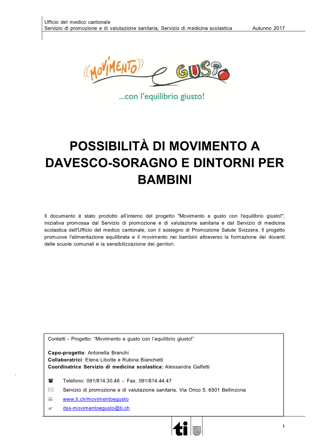 Possibilità Di Movimento Davesco 2017