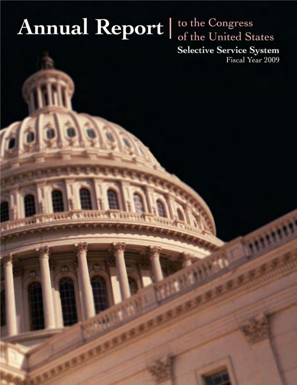 Annual Report 2009 Selective Service System Experience • Knowledge • Commitment