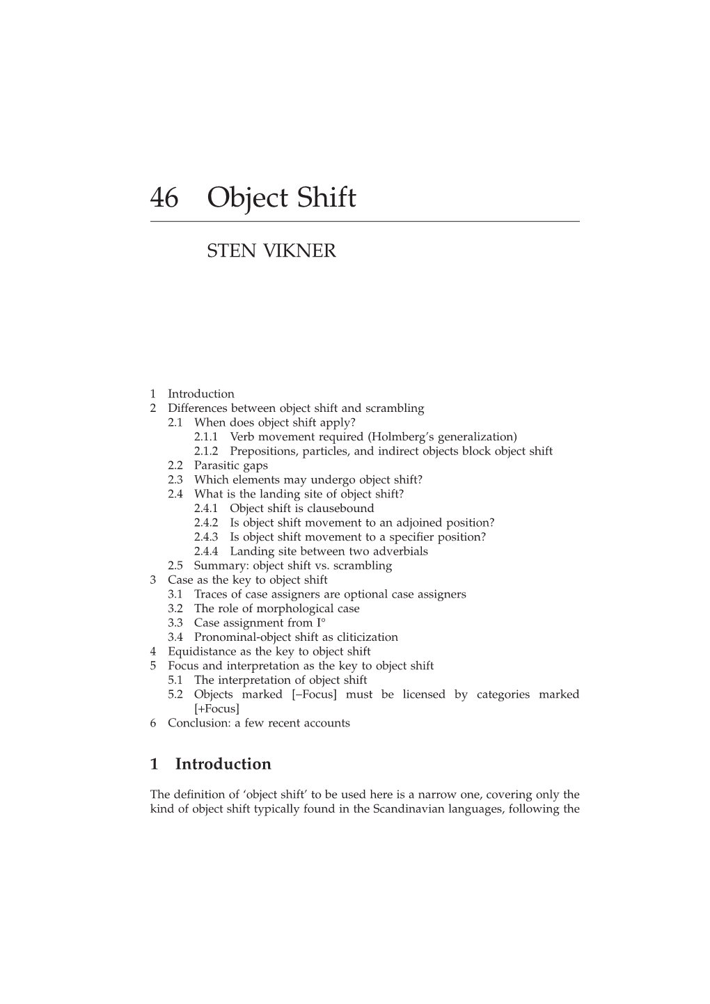 46 Object Shift