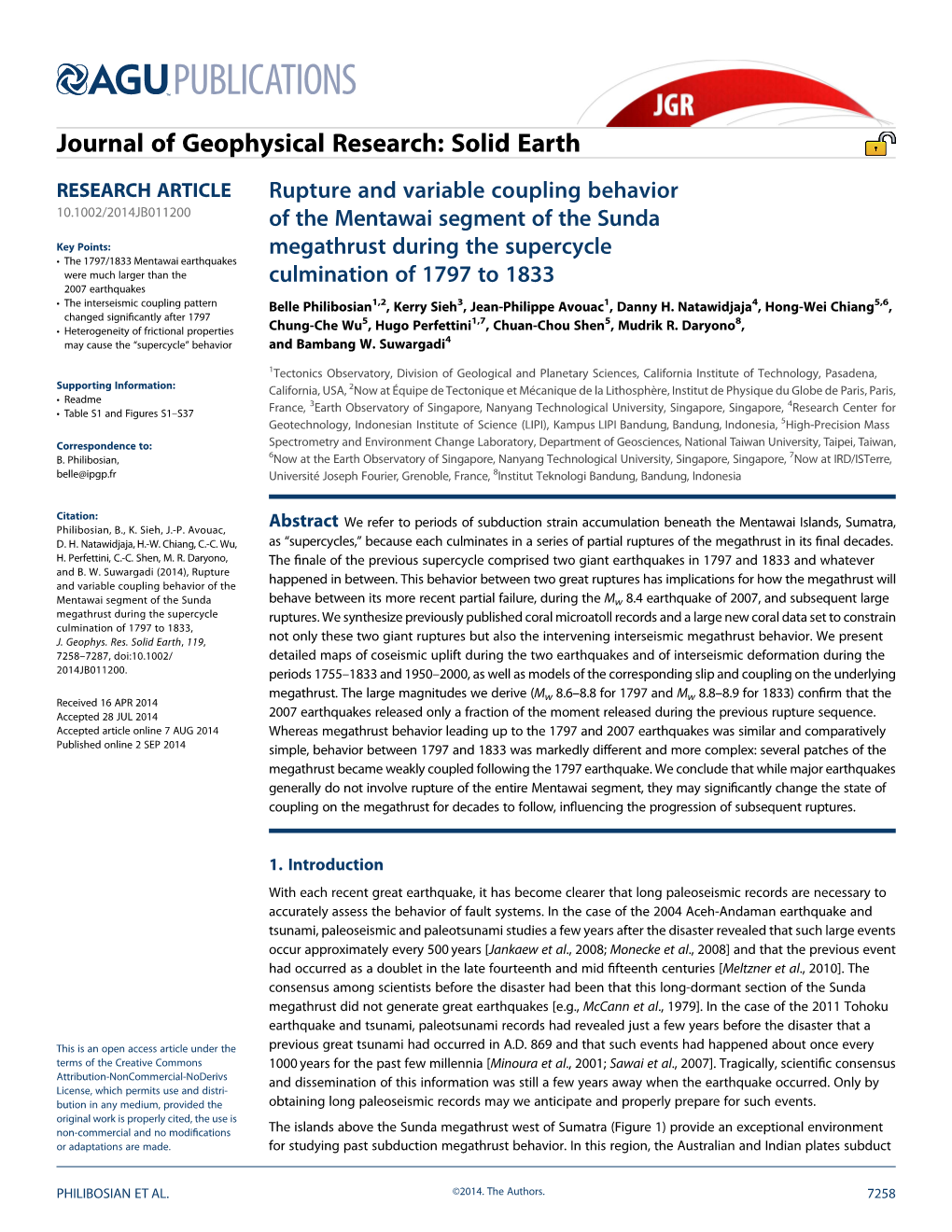 Rupture and Variable Coupling Behavior of the Mentawai Segment of the Sunda Megathrust During the Supercycle Culmination of 1797