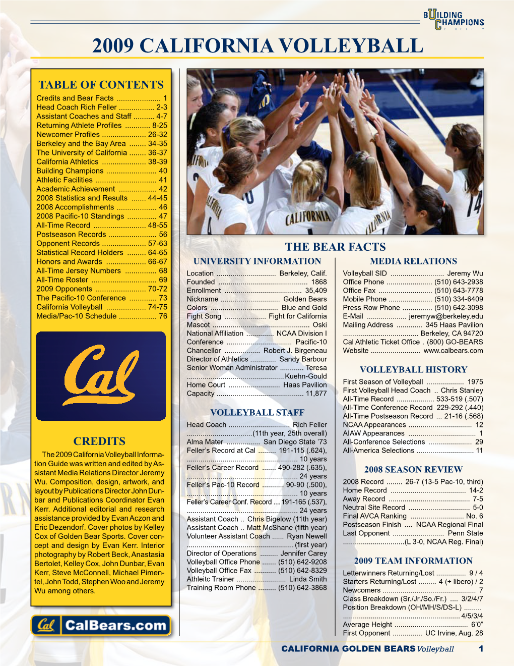 2009 California Volleyball