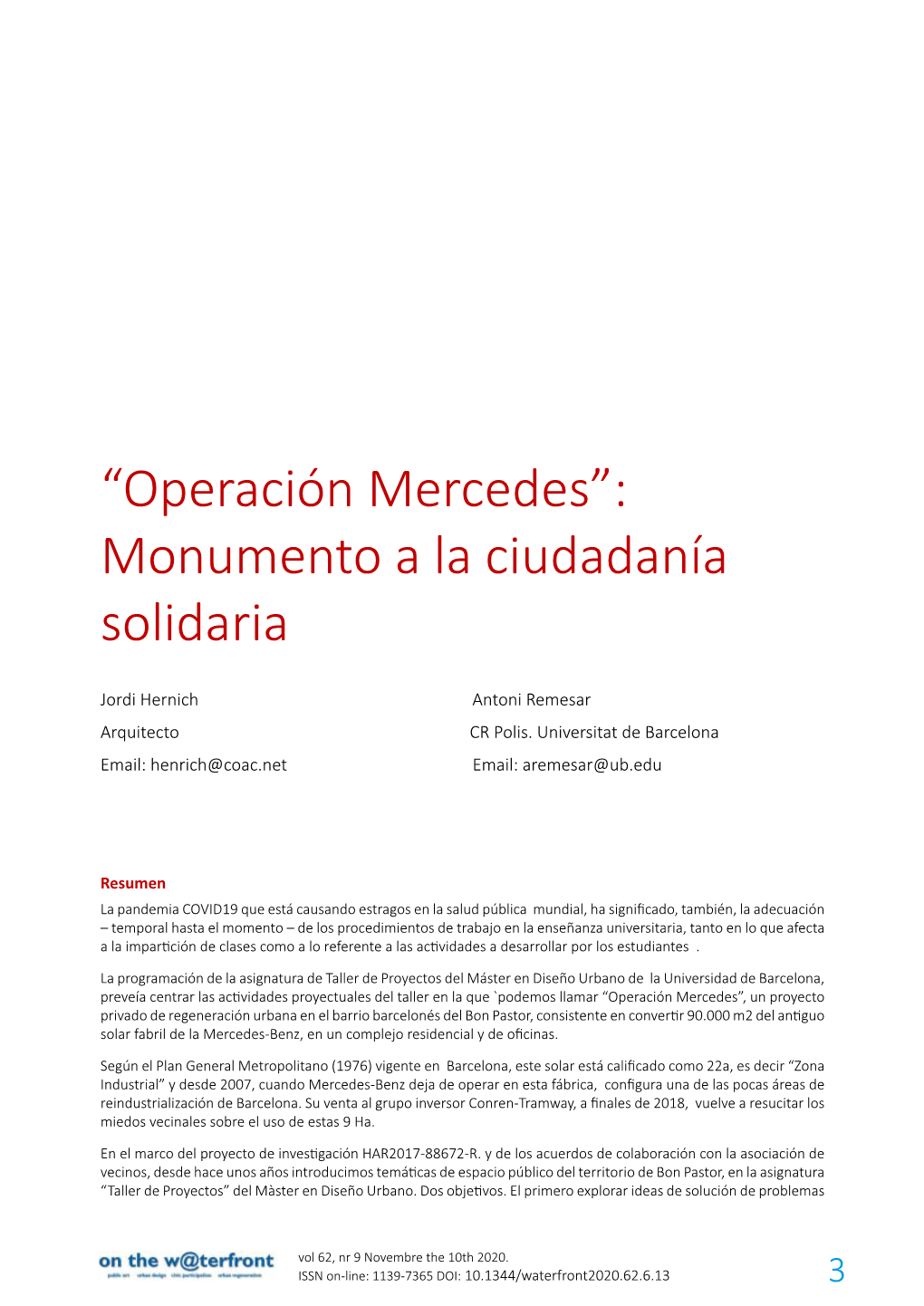 Operación Mercedes”: Monumento a La Ciudadanía Solidaria