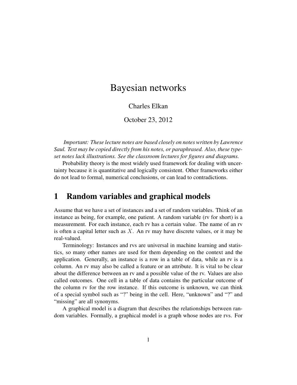 Bayesian Networks