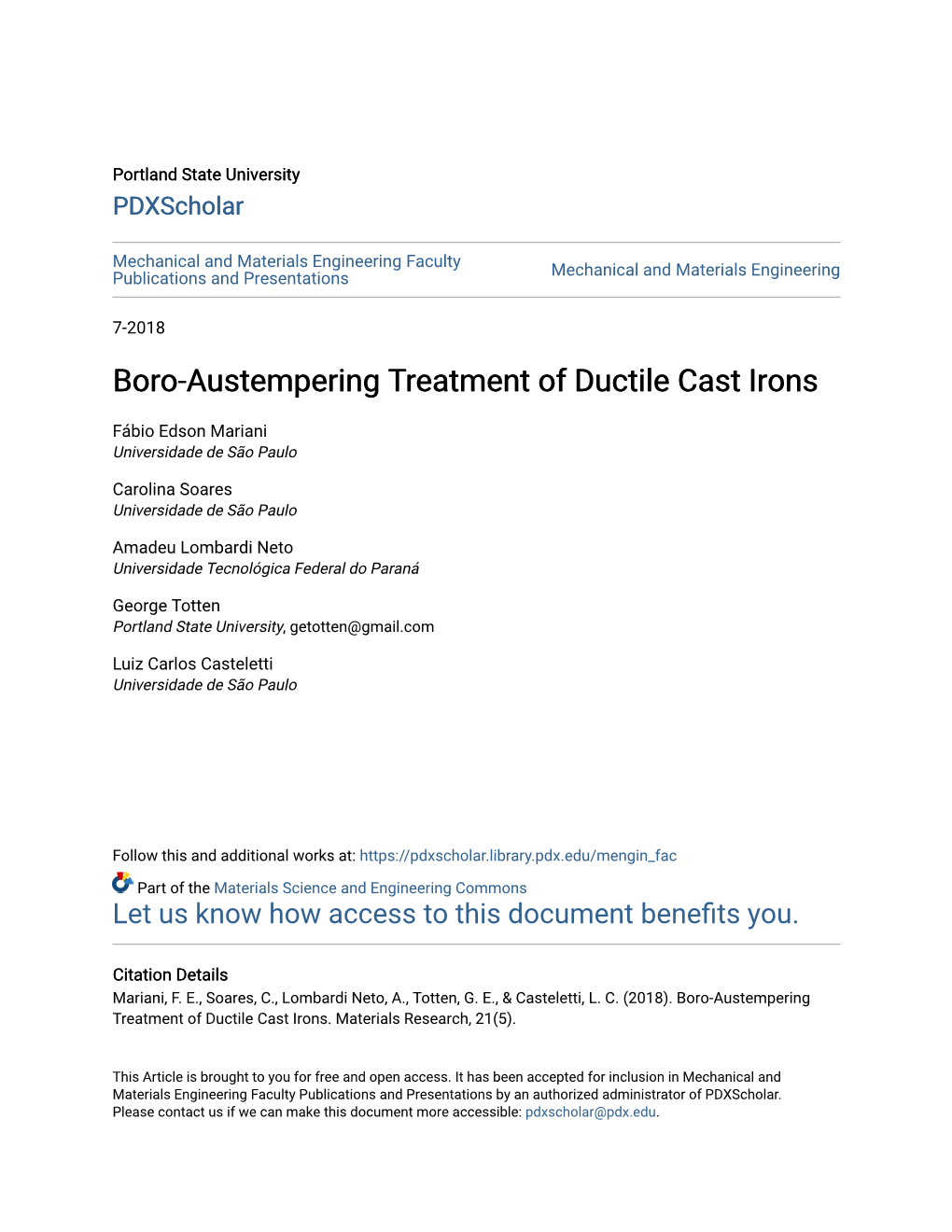 Boro-Austempering Treatment of Ductile Cast Irons