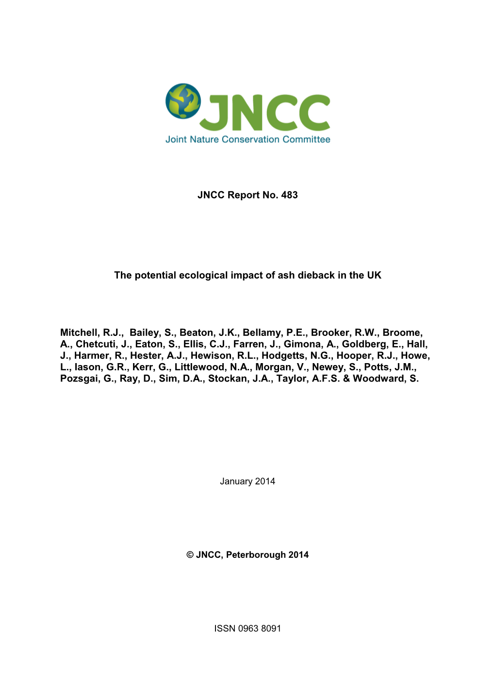 The Potential Ecological Impact of Ash Dieback in the UK