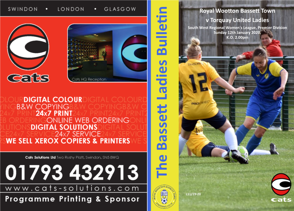 Sunday 12Th January 2020 Torquay United Ladies