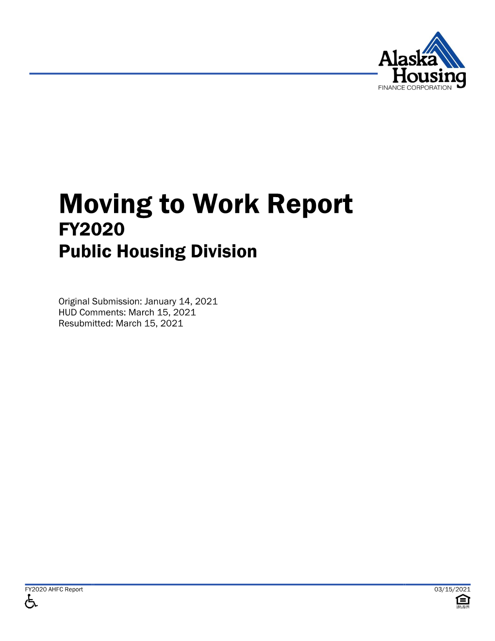 Moving to Work Report FY2020 Public Housing Division