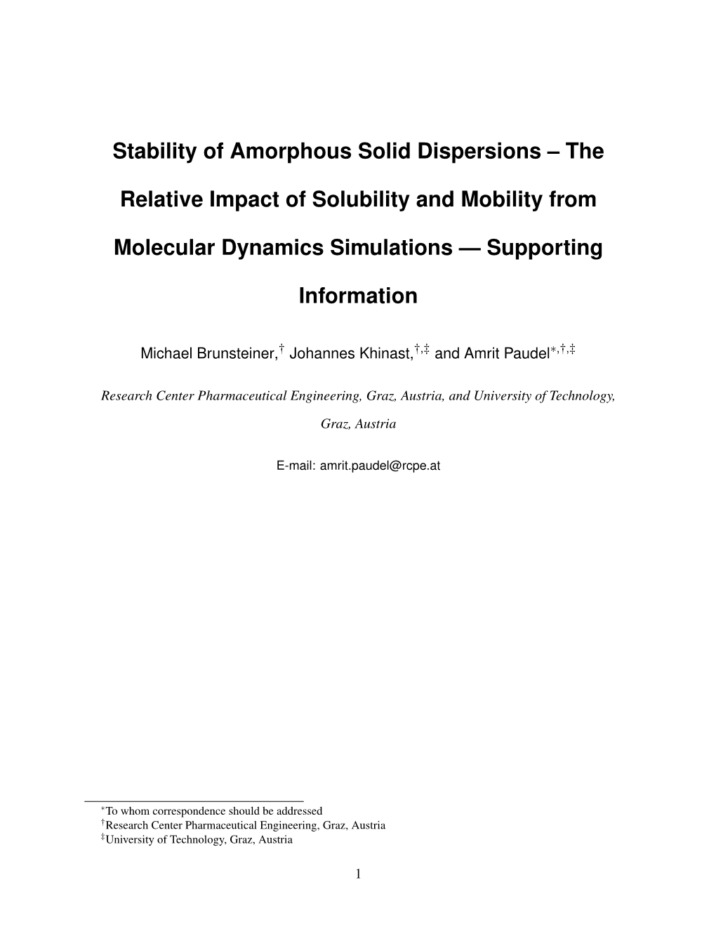 The Relative Impact of Solubility and Mobility From