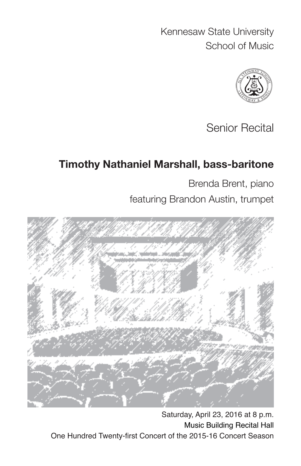 Senior Recital: Timothy Nathaniel Marshall, Bass-Baritone
