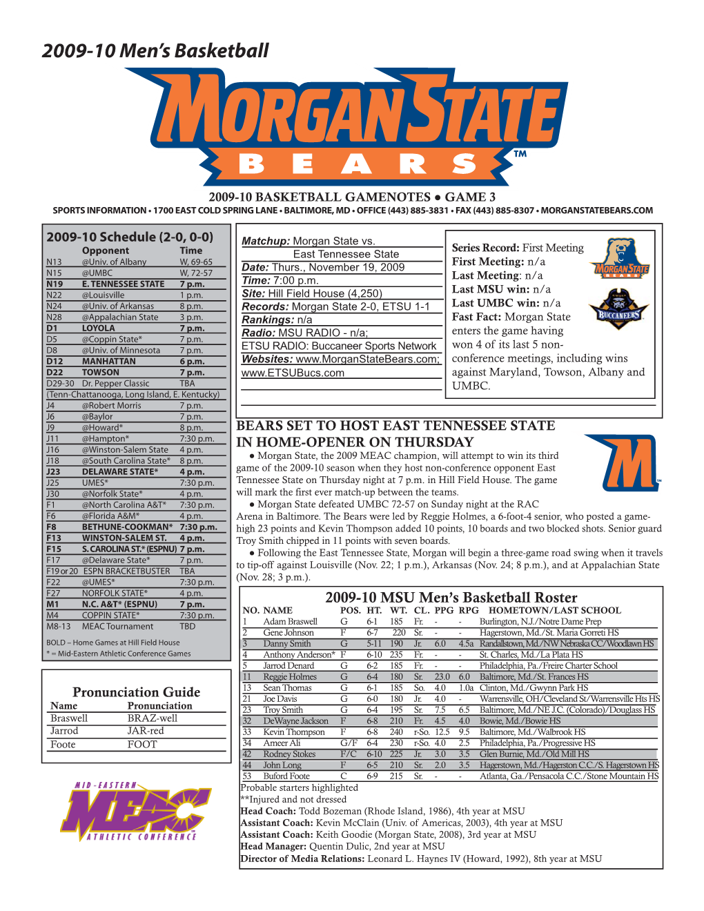 2009-10 Men's Basketball