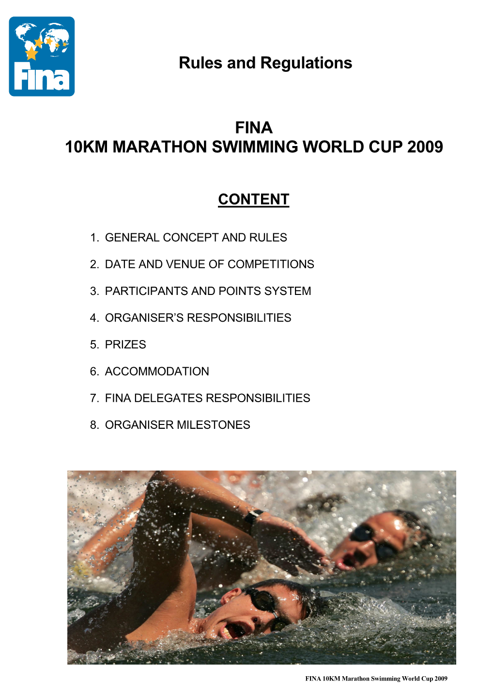 FINA 10Km MSWC Rules and Regulations 2009