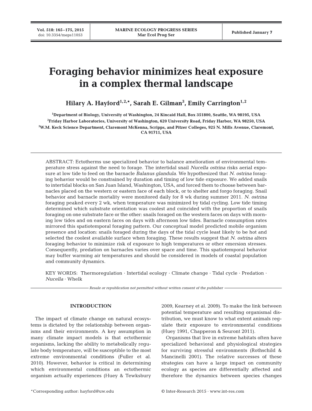 Foraging Behavior Minimizes Heat Exposure in a Complex Thermal Landscape