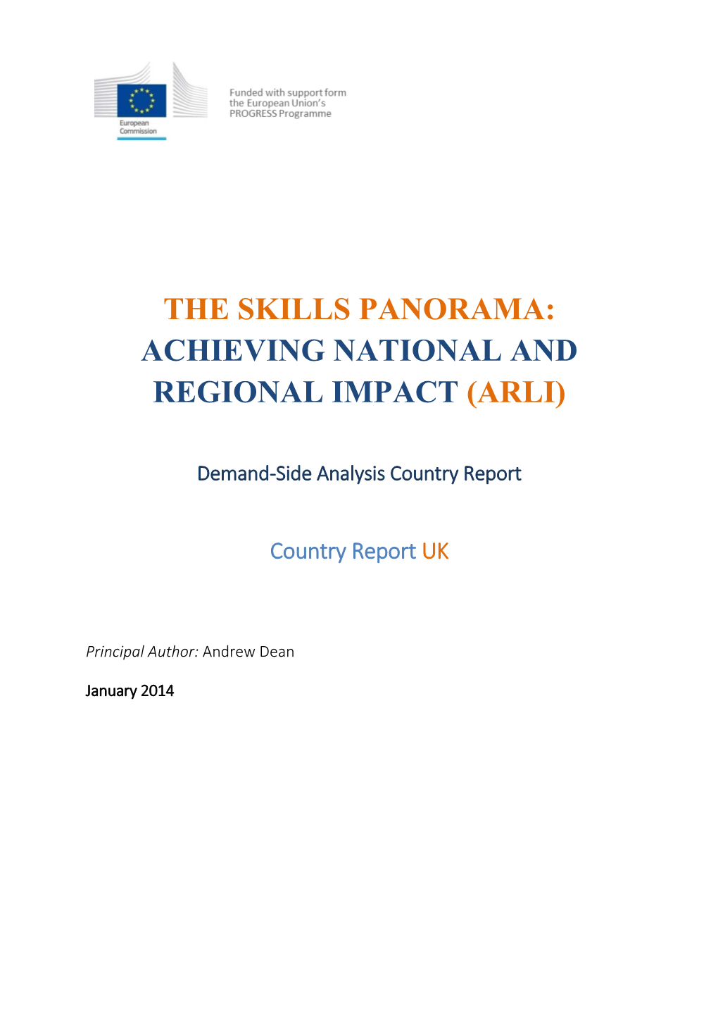 The Skills Panorama: Achieving National and Regional Impact (Arli)