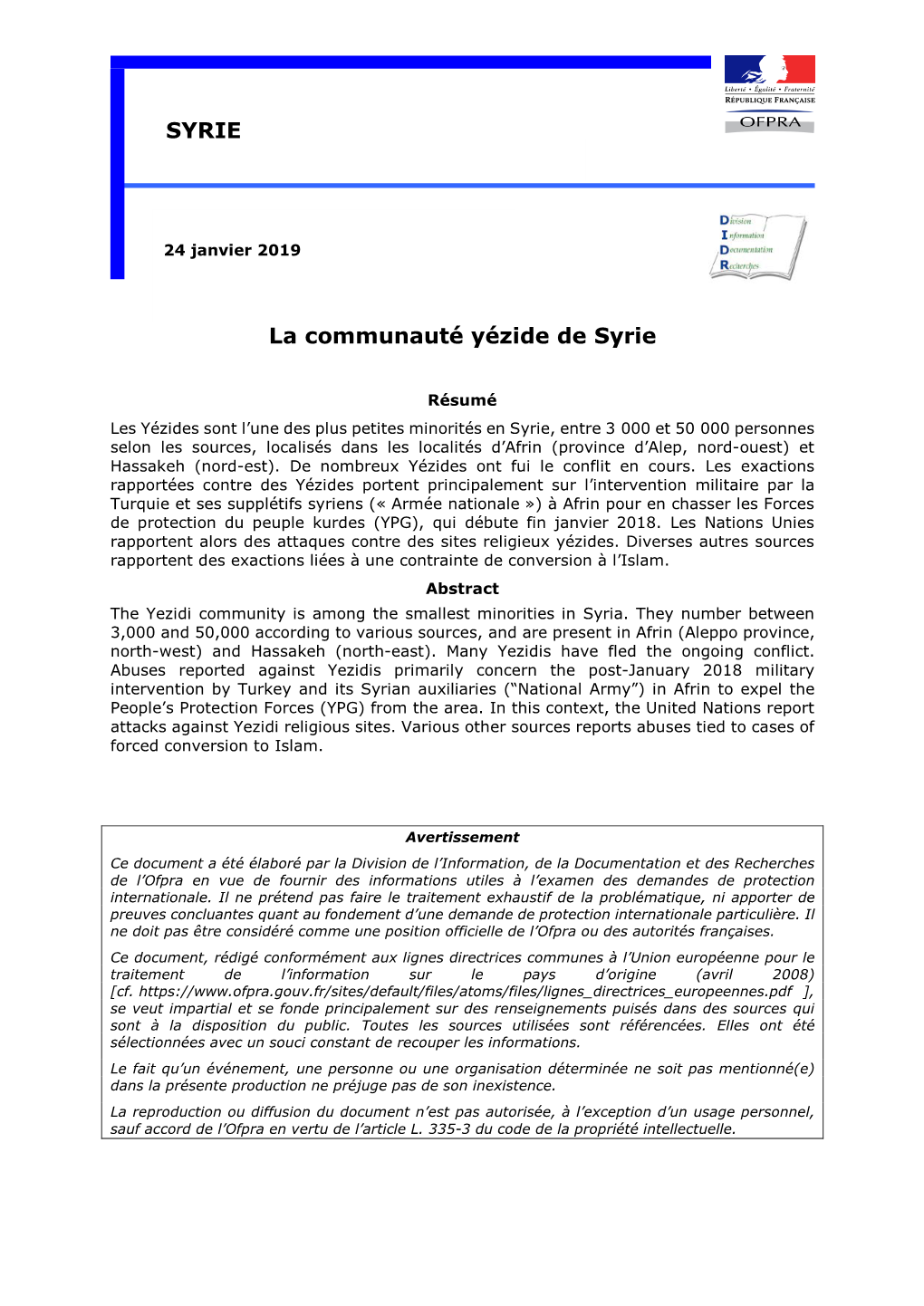 La Communauté Yézide De Syrie