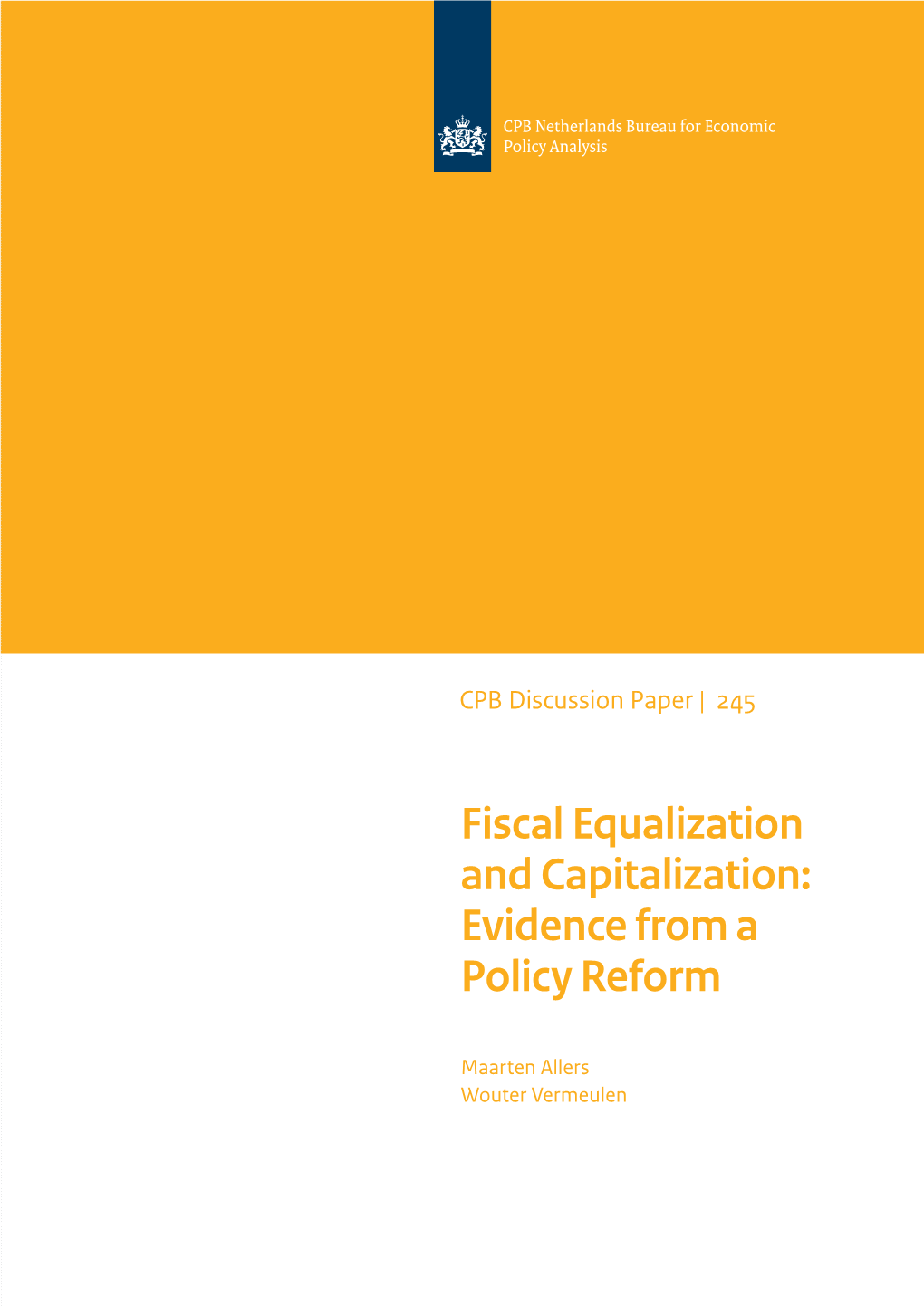 Fiscal Equalization and Capitalization: Evidence from a Policy Reform