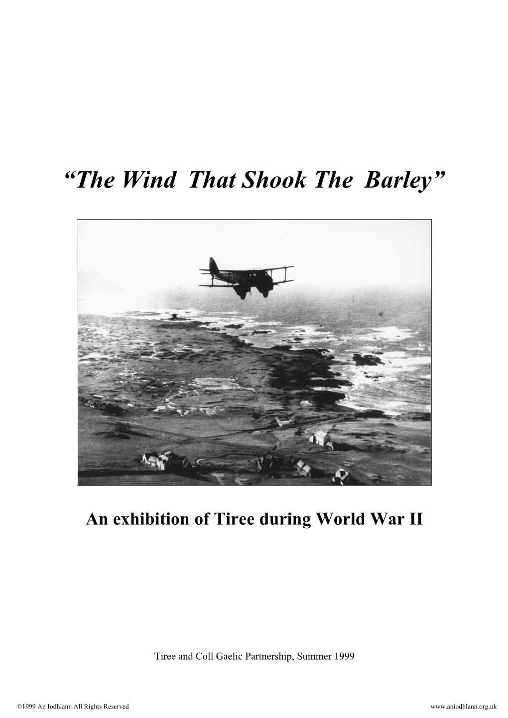 The Wind That Shook the Barley: the History of Tiree During the Second