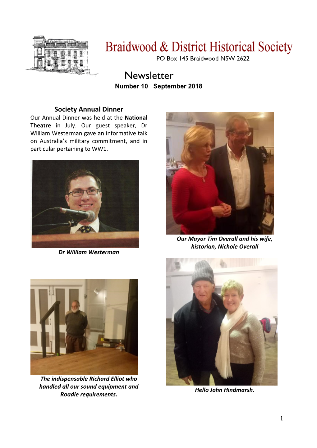 Newsletter Number 10 September 2018