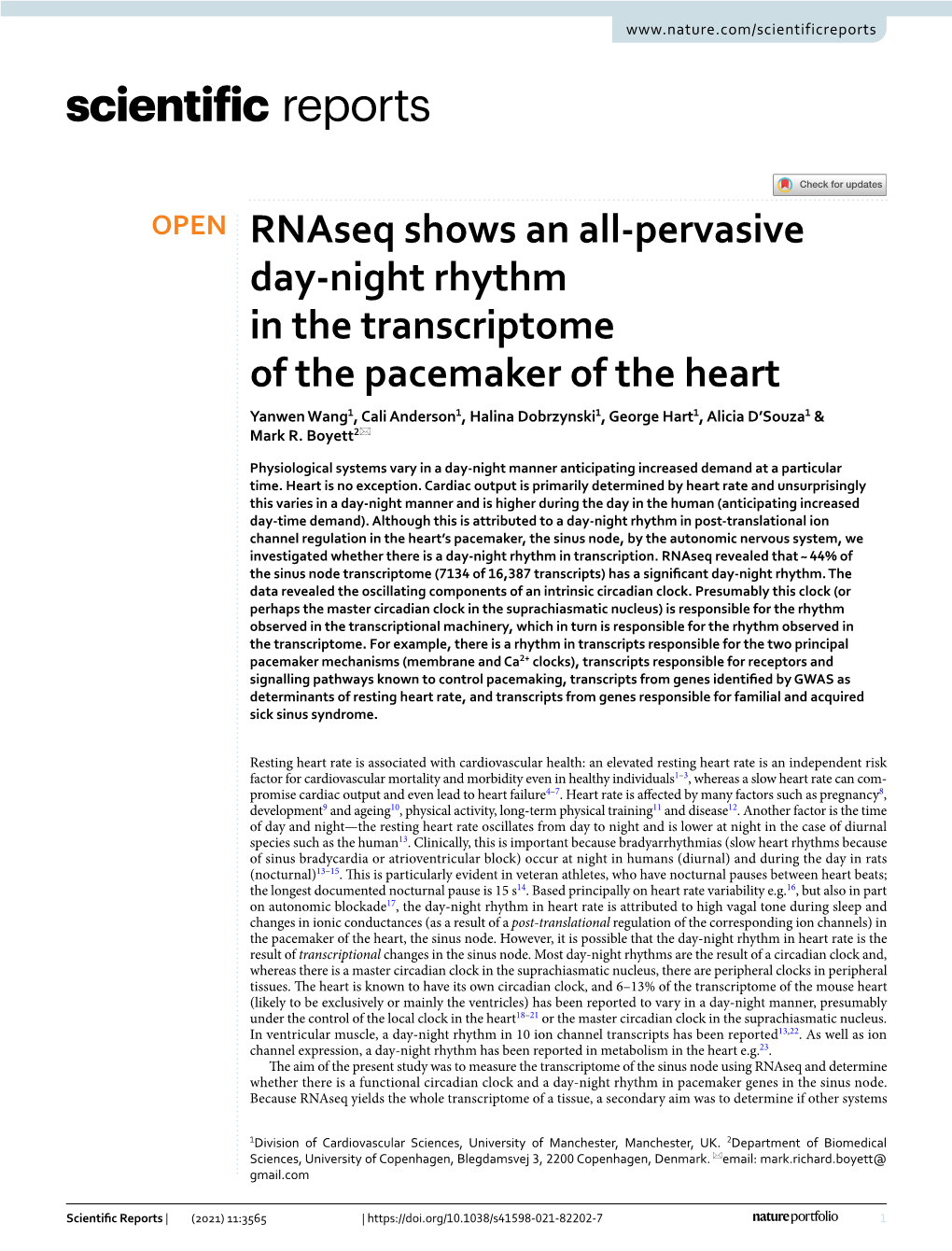 Rnaseq Shows an All-Pervasive Day-Night Rhythm in The