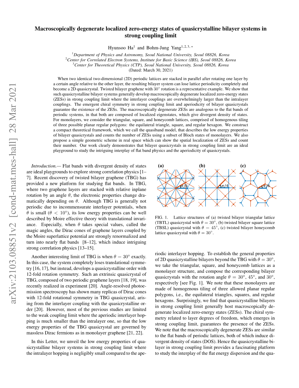 Arxiv:2103.08851V2 [Cond-Mat.Mes-Hall] 28 Mar 2021