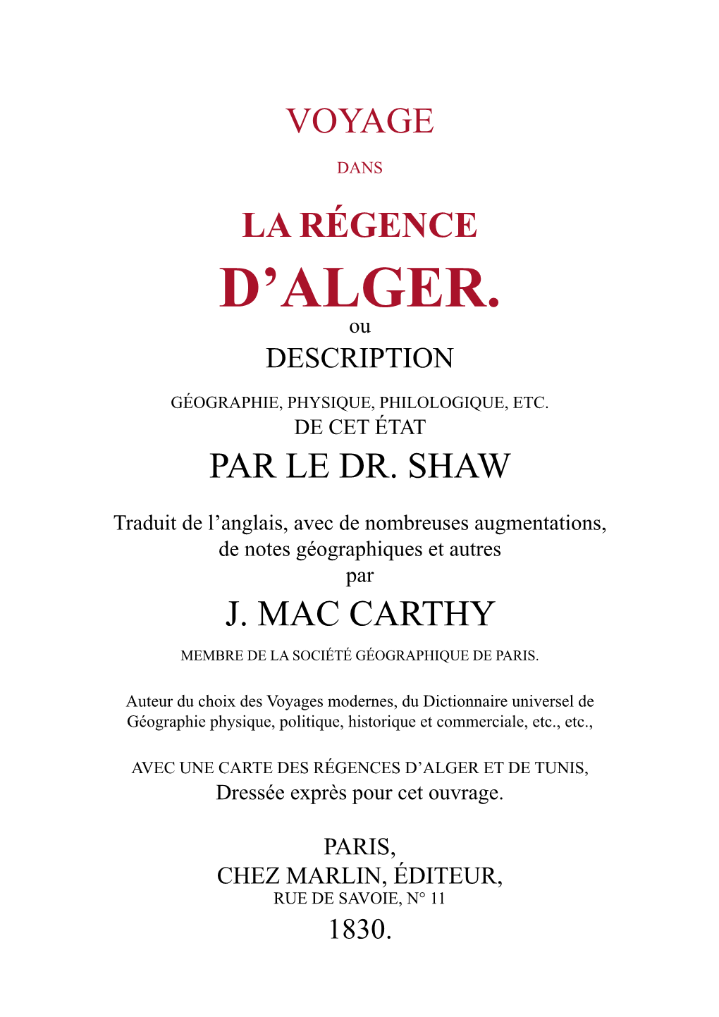 La Régence D'alger