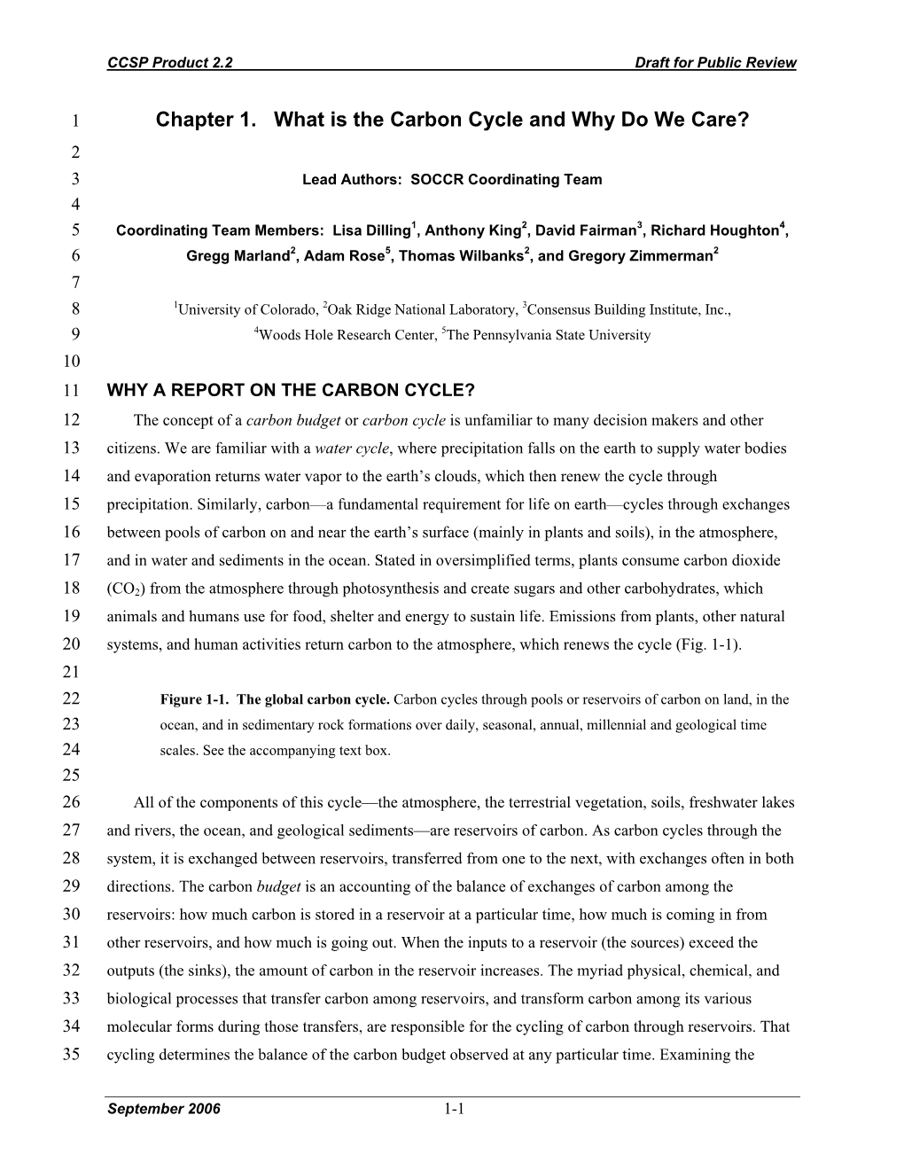 Chapter 1. What Is the Carbon Cycle and Why Do We Care?