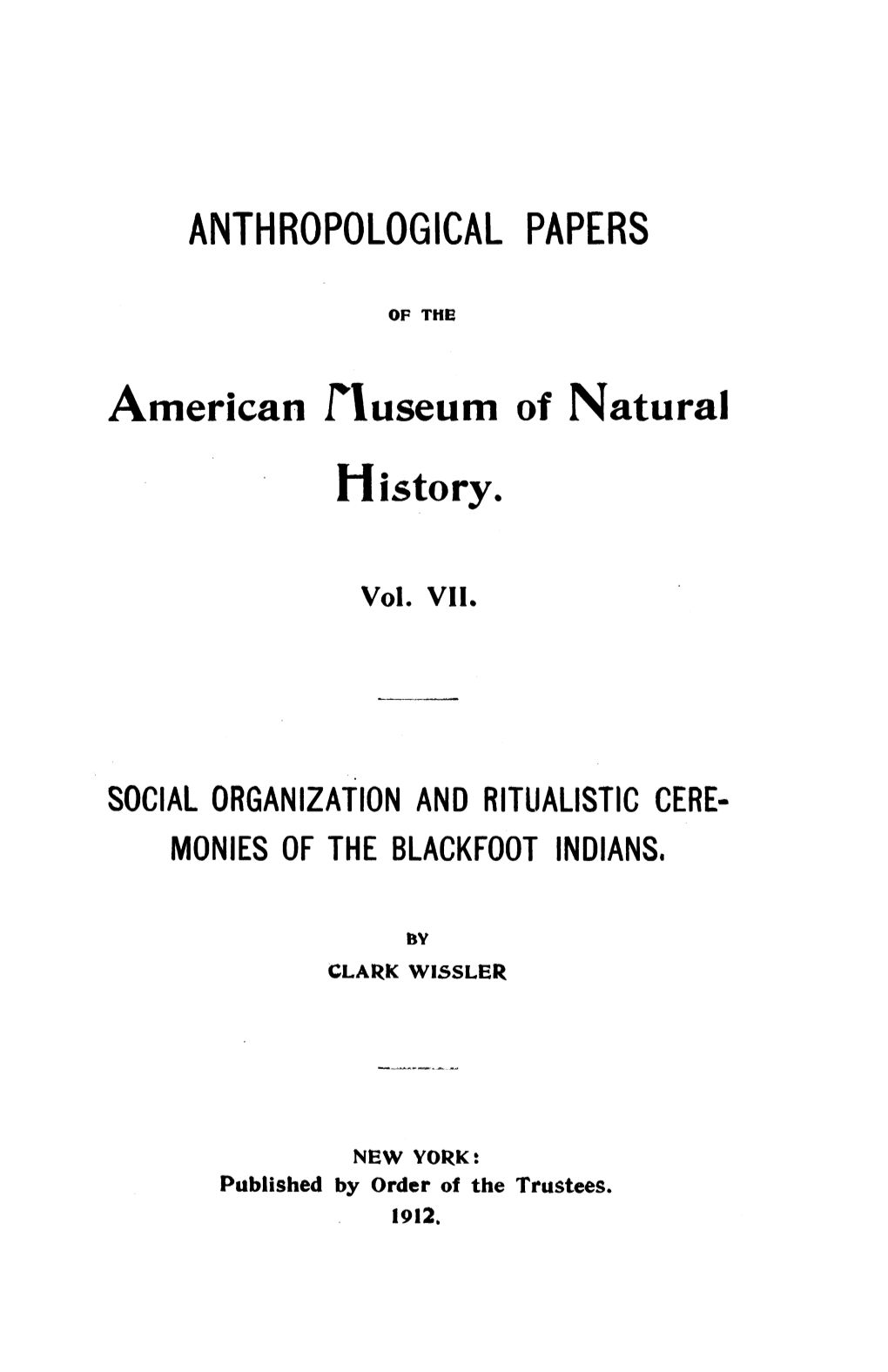 American Fluseum of Natural History