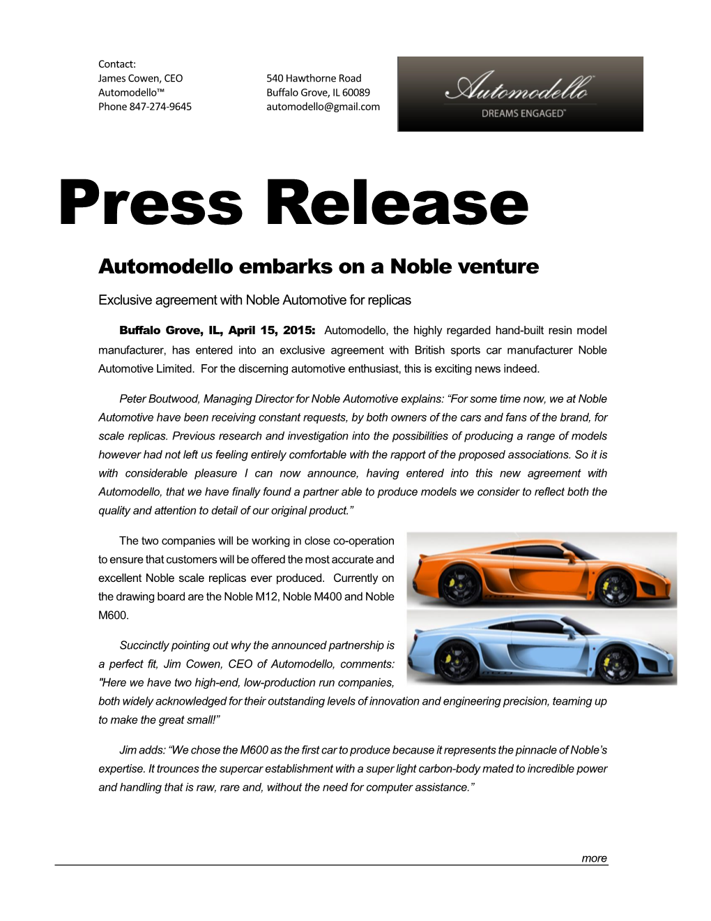 Press Release (Professional Design)