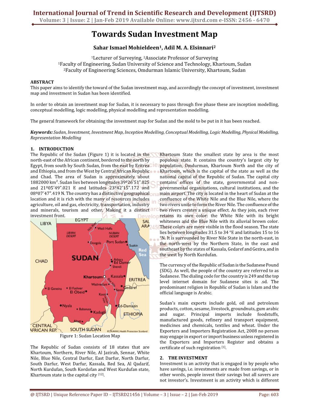 120 Towards Sudan Investment