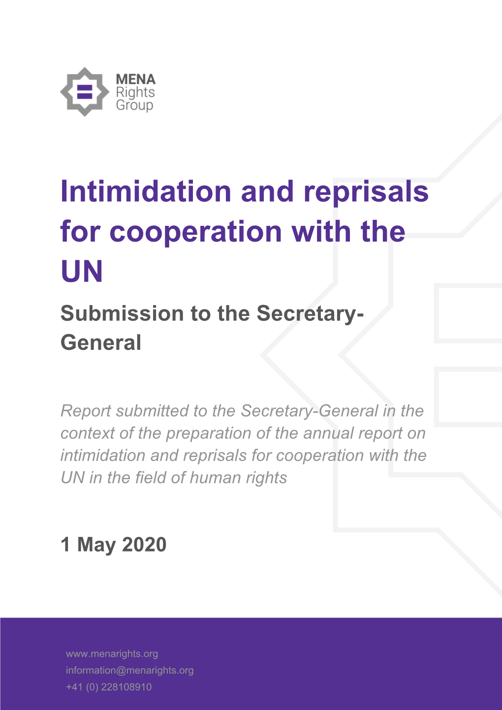 Download MRG Report on Intimidation and Reprisals