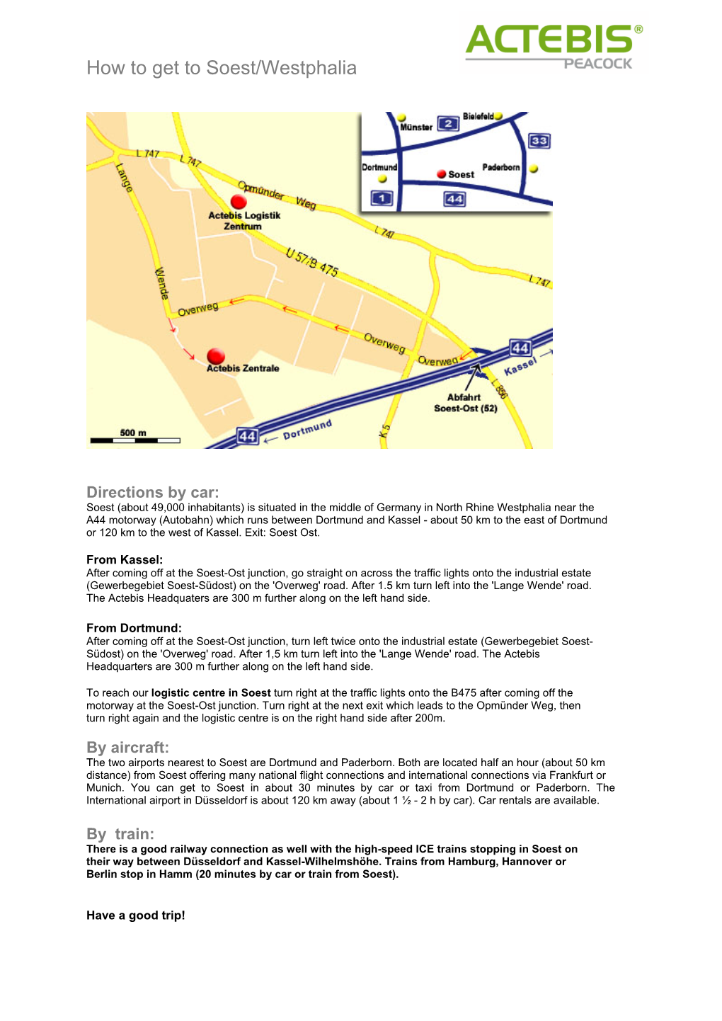 How to Get to Soest/Westphalia