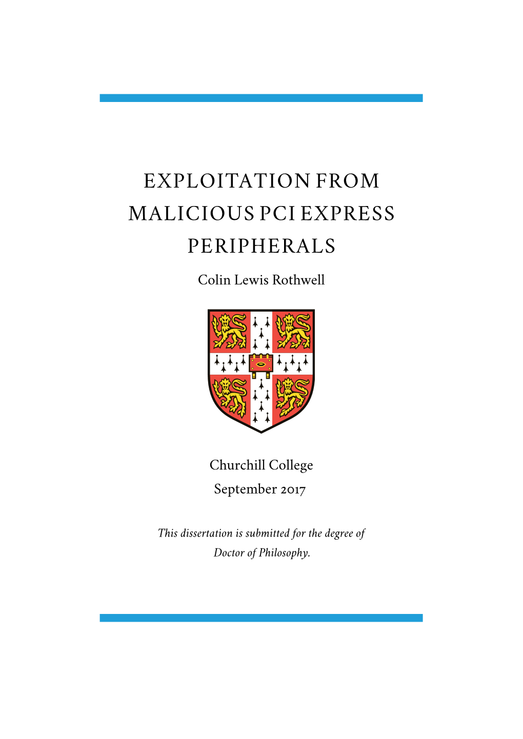 Exploitation from Malicious Pci Express